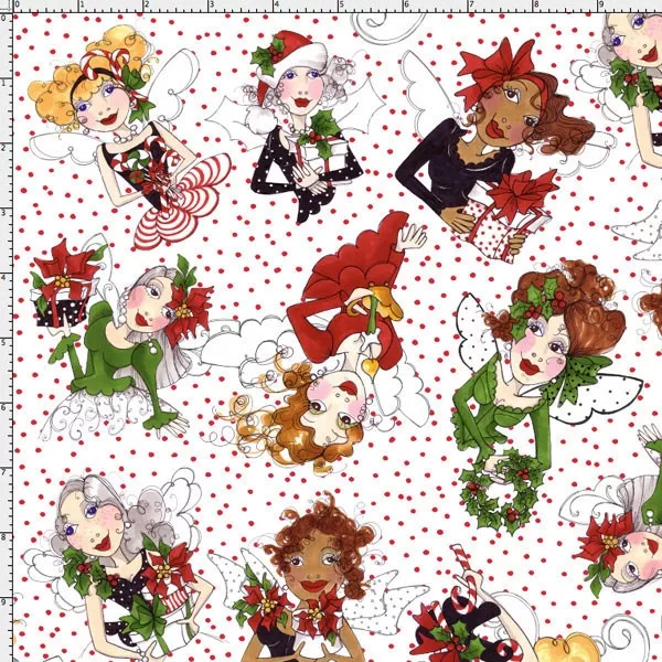 Loralie Designs - Fairy Toss white / red