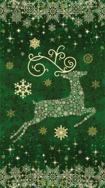 Stonehenge Reindeer Prance - green