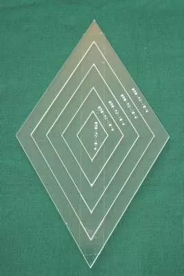 Set Acrylschablonen Diamond, Raute 60°, 5-fach, für 6-strahligen