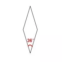 Paper Pieces Diamond, Raute 36° für 10-strahligen Stern