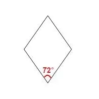 Paper Pieces Diamond, Raute 72° für 5-strahligen Stern