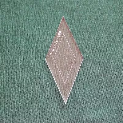 Acrylschablone Diamond, Raute 45° für 8-strahligen Stern