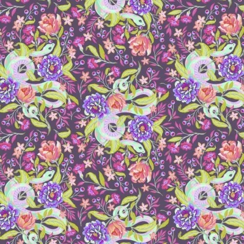 Tula Pink - Moon Garden - "Hissy Fit" Dusk