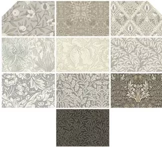 Fat Quarter Package (10 FQ) "Morris Parchment", The Original Morris Co