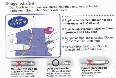 Einfädler - Clover desk needle threader