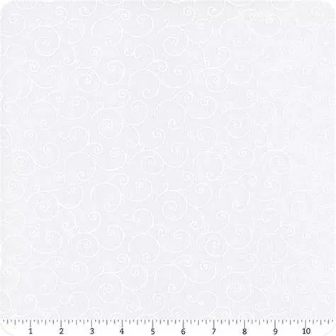 KimberBell Basics "White on White Scroll"