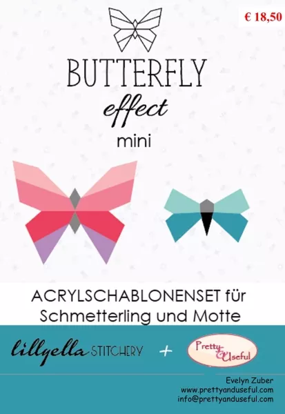 Acrylschablonenset zu "BUTTERFLY EFFECT - moths and butterflies" (9-teilig)