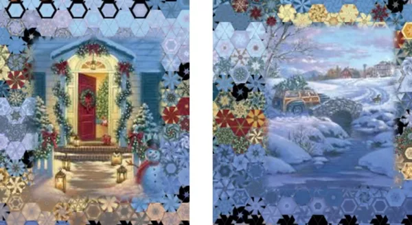 Stoffpaket: 2 x 7 Panels "Christmas Pillows 2" von Riley Blake Design