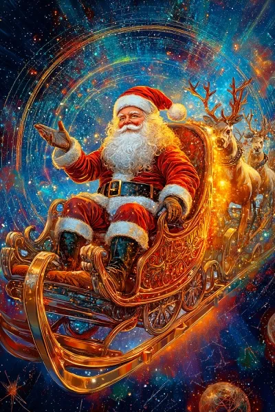 Panel "Santa's Sleigh" Digitaldruck Paneel von Rubin Design, 29 inch breit