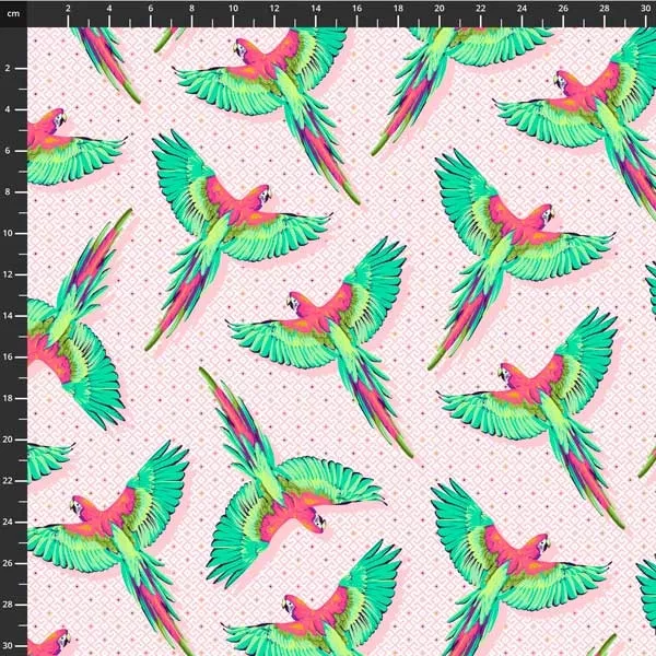 Tula Pink - "Daydreamer" Macaw Ya Later - Dragonfruit