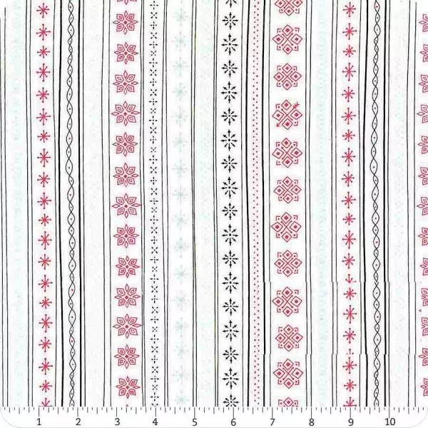 Ink & Arrow: Mingle & Jingle White Snowflake Stripe white