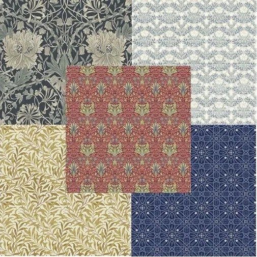 Fat Quarter Package (5 FQ) "Winter Garden", The Original Morris Co