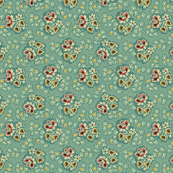 Andover, Di Ford-Hall, "Oak Alley - Floral Springs - Turquoise" A-9929-T