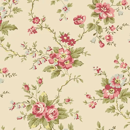 Andover, Edyta Sitar von Laudry Basket Quilts, "Lady Tulip - Antique" A-182-N