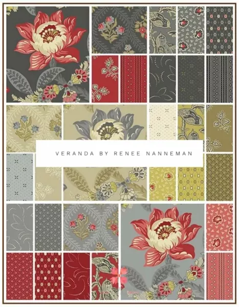Andover, Renee Nanneman "Veranda" - Dove & Oat, Fat Quarter Package light (10FQ)