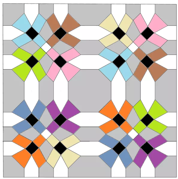 Paper Pieces "Wheel Rims" (1 Block) - ein Block - vier Variationen