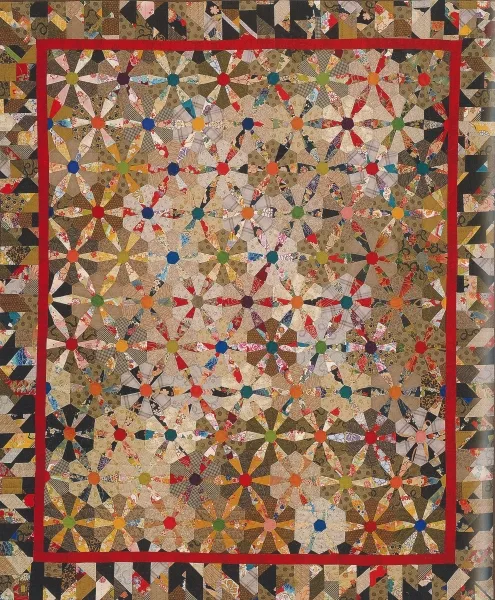 Komplettsatz Paper Pieces für den Quilt "La valse Brillante" aus Millefiori 1, ganzer Quilt; Originalgröße