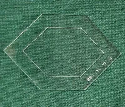 Acrylschablone Elongated Hexagon, Pretty & Useful "gestrecktes"
