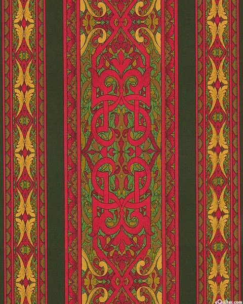 RJR Fabrics - Jinny Beyer - Miyako Stripe teal / rot