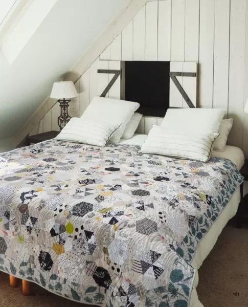 Komplettsatz Paper Pieces für den Quilt "Rock Pools" aus SIMPLY NEUTRAL, ganzer Quilt