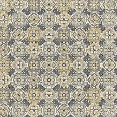 Michael Miller "Hampton Court - Grey Mosaic Tiles" CX11634-GRAY