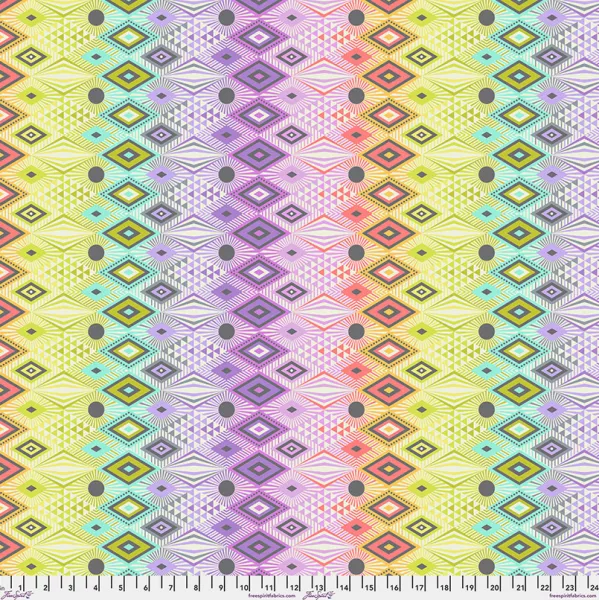 Tula Pink - "Tabby Road Deja Vu - Disco Lucy in Prism"