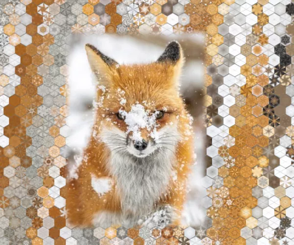 Stoffpaket: 7 Panels "Call of the wild Fox" von Hoffman Fabrics