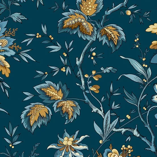 Beach House Prints - Edyta Sitar for Laundry Basket Quilts - Ariel Midnight 1163B