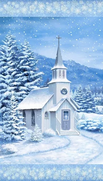 Paneel "All that glitters - Chapel" sky blue von Northcott, 24 inch