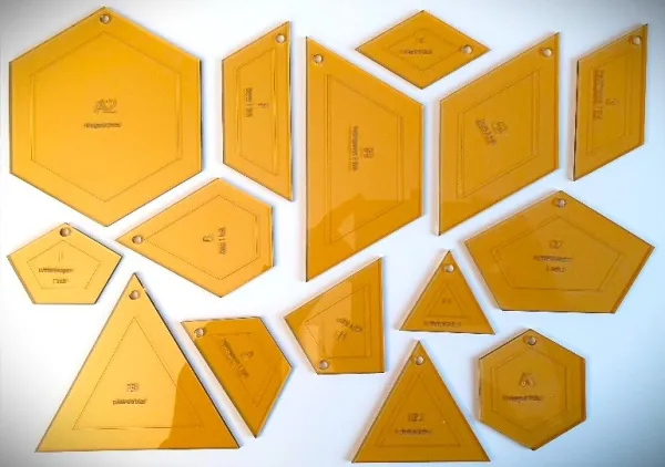 Hexibaukasten - HexiKit, 15 Formen um ein Hexagon zusammen zu setzen