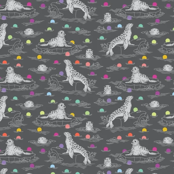 Tula Pink - Graywork - "Seal the Deal" Carbon