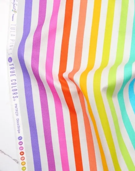 Tula Pink - Graywork - "Disco Stripe" Whisper