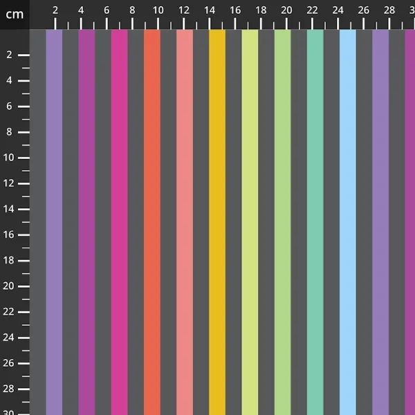 Tula Pink - Graywork - "Disco Stripe" Carbon