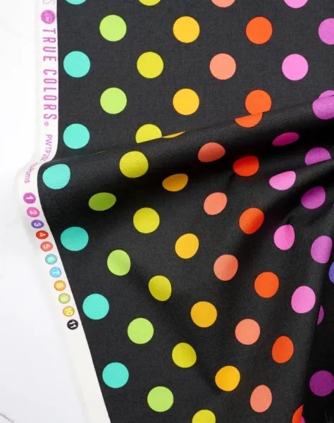 Tula Pink - Graywork - "Disco Poms" Carbon