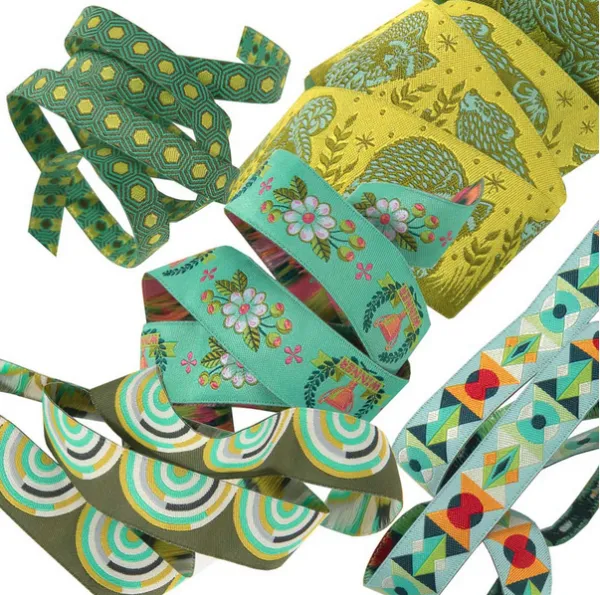 TULA PINK Classic Designer Pack Vintage Winner - 5 yards verschiedene Webbänder / Ribbons