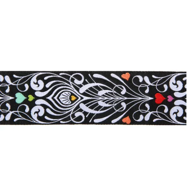 25 cm TULA PINK Linework Webband / Ribbon, Peacock Feather 1,5 inch