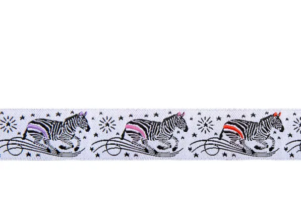 25 cm TULA PINK Linework Webband / Ribbon, Zebra on Lines 7/8 inch