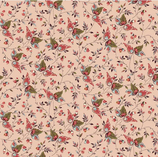 Michelle Yeo - Bucklebury Chintz - Paisley Leaves Pink
