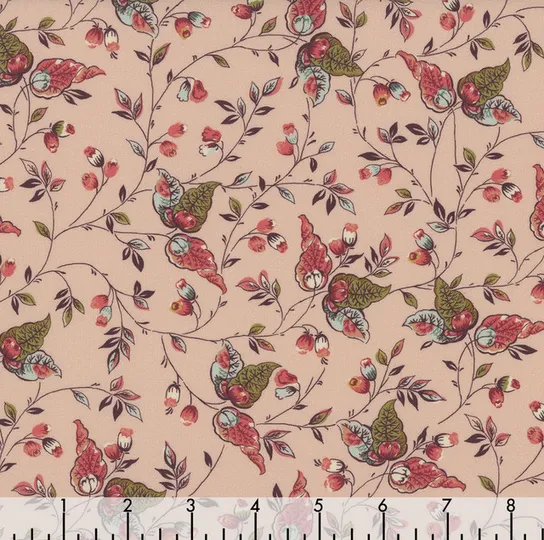 Michelle Yeo - Bucklebury Chintz - Paisley Leaves Pink