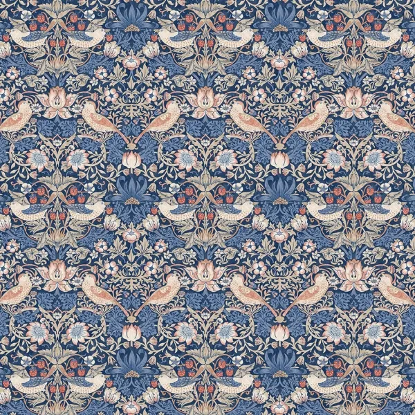 Free Spirit - William Morris -Bexleyheath Cotton Lawn - strawberry thief inky - 137cm breit