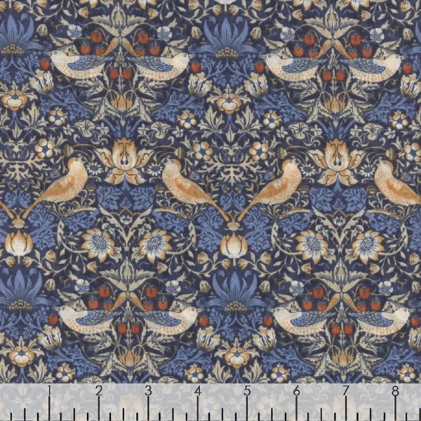Free Spirit - William Morris -Bexleyheath Cotton Lawn - strawberry thief inky - 137cm breit