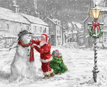 Panel "Picture a Christmas Snowman" Digitaldruck Paneel von Riley Blake