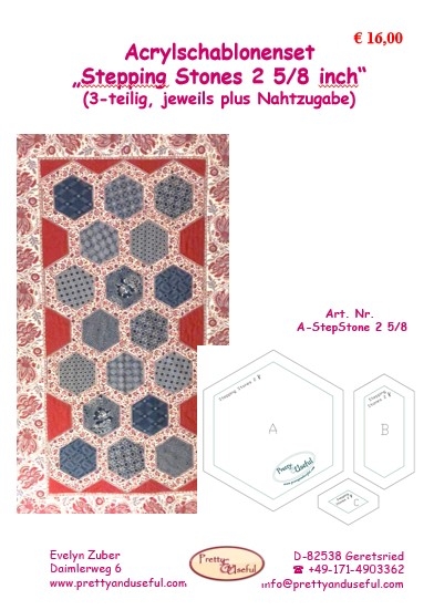 Acrylschablonenset Pretty & Useful "Stepping Stones 2 5/8 inch"