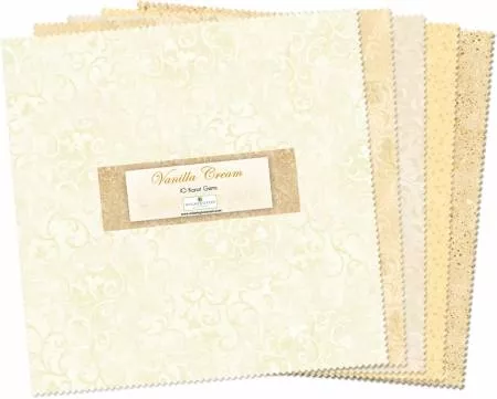 Wilmington Prints "Essential Gems - Vanilla Cream" 42 Quadrate á 10 inch