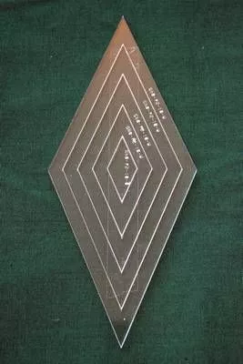 Set Acrylschablonen Diamond, Raute 45, 5-fach, fr 8-strahligen