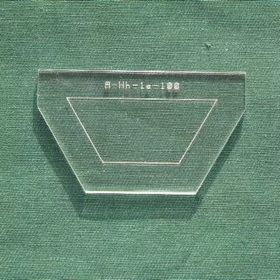 Acrylschablone Halb-Hexagon, Pretty & Useful halbes Sechseck