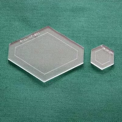 Acrylschablonenset 4-er Auge und Hexagon für Blüte 35 cm