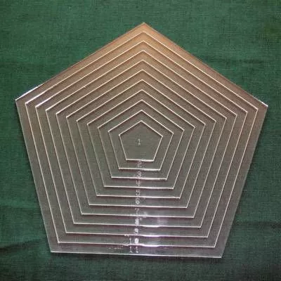 Set Acrylschablonen Pentagon, Pretty & Useful Fünfeck 11-fach