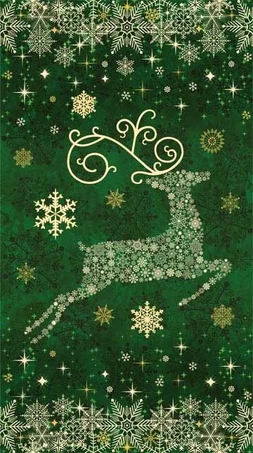 Stonehenge Reindeer Prance - green