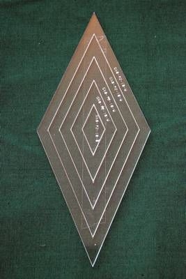 Set Acrylschablonen Diamond, Raute 45°, 5-fach, für 8-strahligen